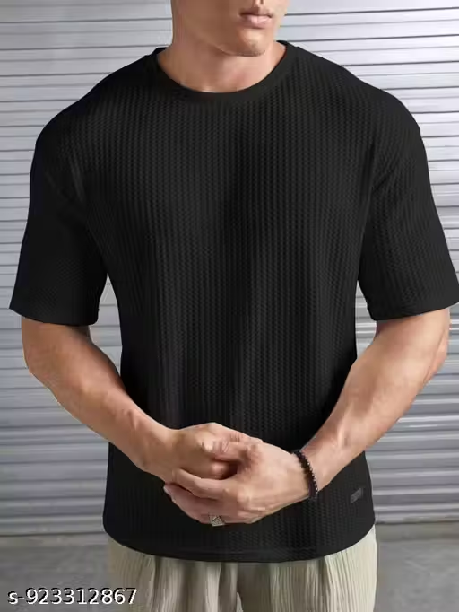 Popcorn Texture Cotton Blend Tees | Casual T-Shirt for Men | Trendy Loose Fit T-Shirt Combo