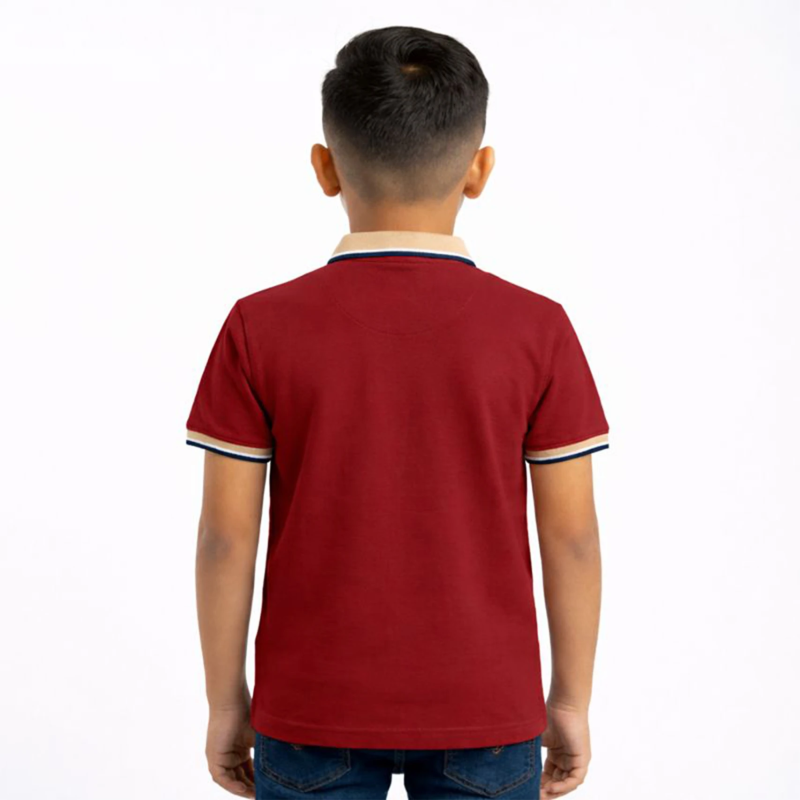 Boys & Girls Solid Polycotton Regular T Shirt (Maroon, Pack of 1)