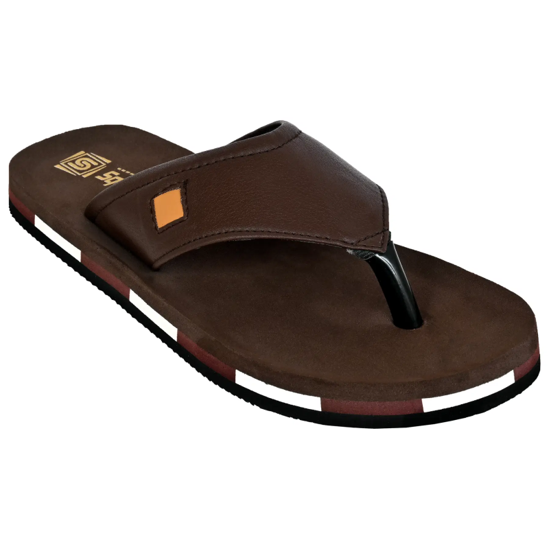 Brown Men's Thong Flip Flop