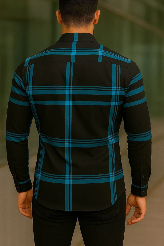 JACKBELLA Men Regular Fit Checkered Spread Collar Casual Shirt