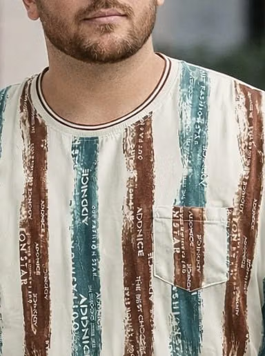 Men Cotton Blend Regular Fit Printed T-Shirt ( Multicolor )