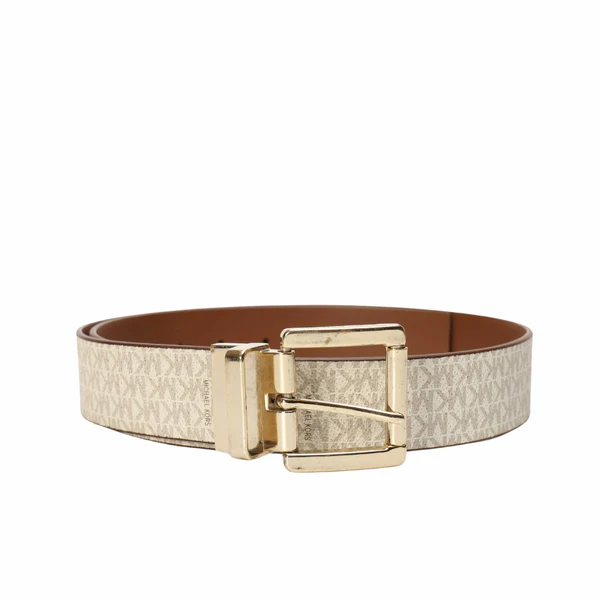 Michael Kors Vanilla Logo Reversible Belt