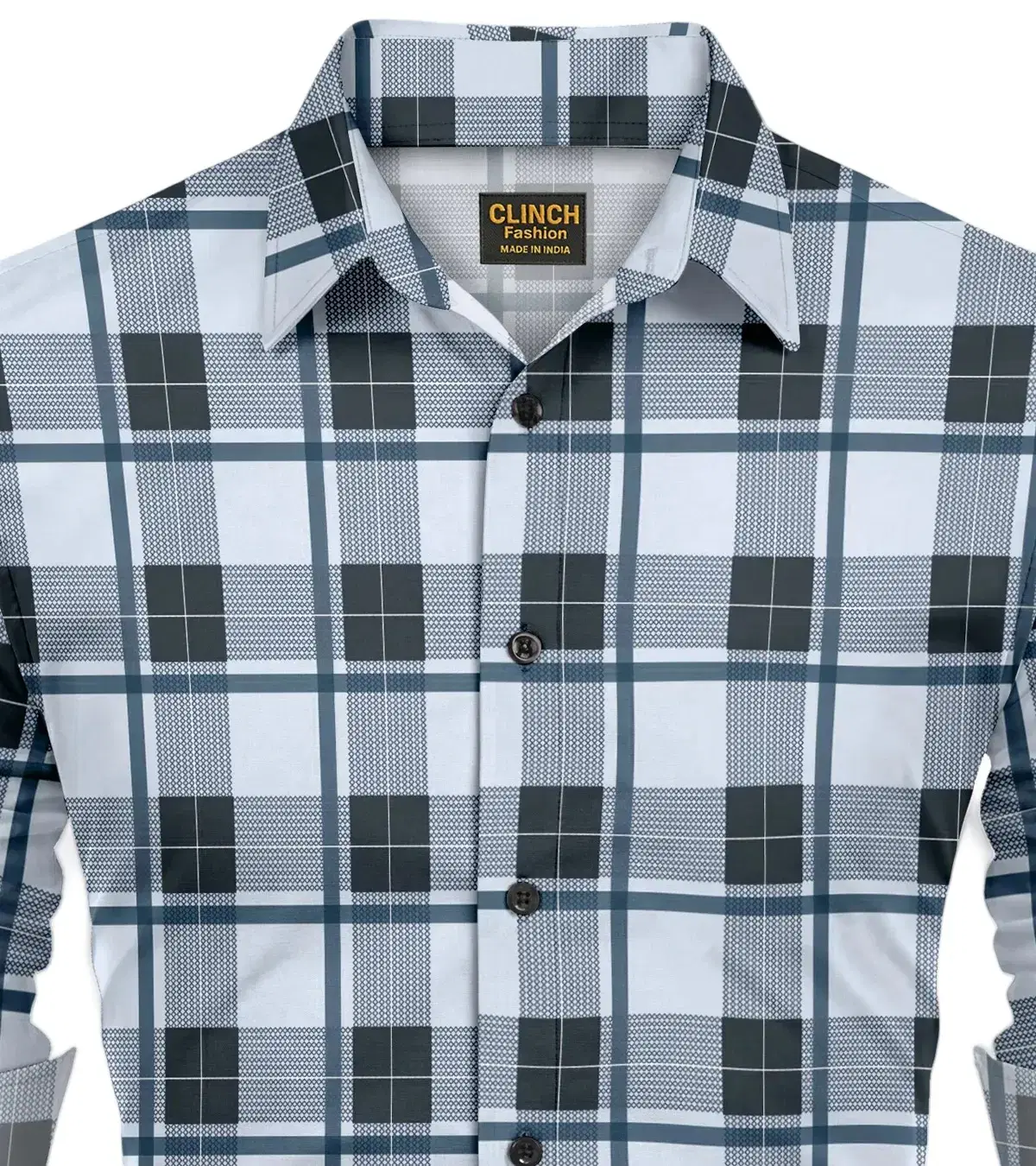 Cotton Blend Regular Fit Checks Full Sleeves Men's Casual Shirt - Navy Blue ( Pack of 1 )