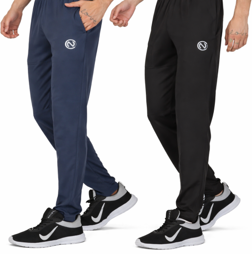 NETCLICK®Men's Regular Fit Polyester Trackpants Combo(Pack of 2)