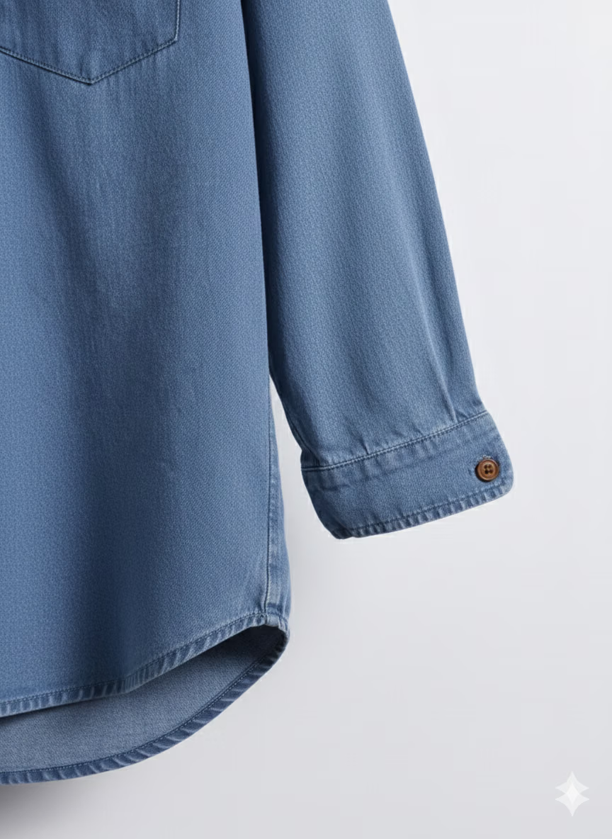 Denim Regular Fit Solids Full Sleeves Men's Casual Shirt - Light Blue ( Pack of 1 )