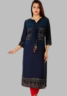 Black kite Jacket Kurti for Women Stylish Jacket Kurti