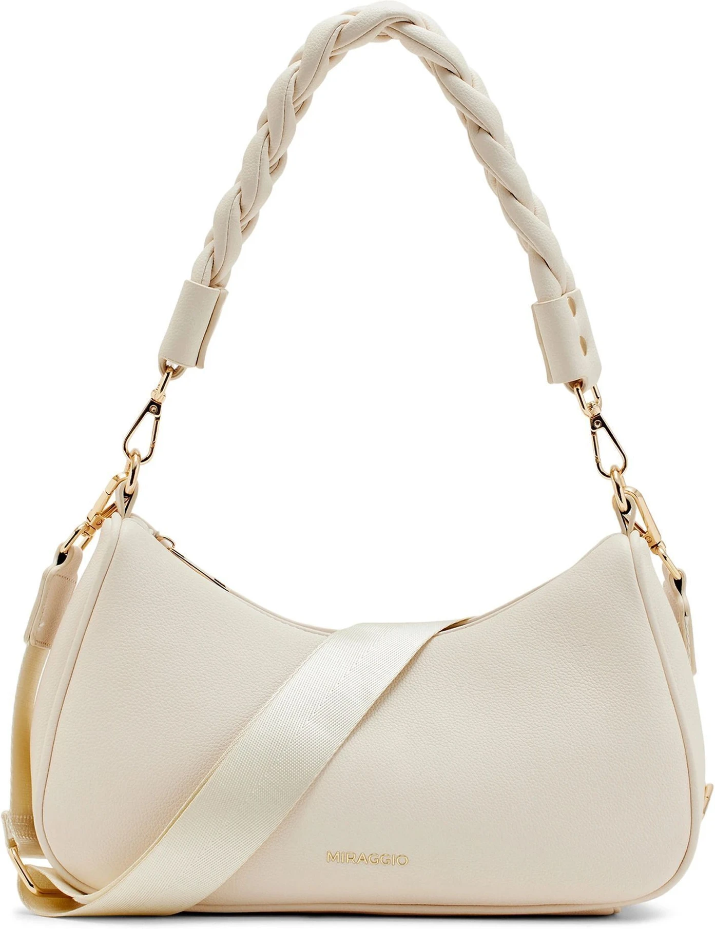 Miraggio Women White Shoulder Bag
