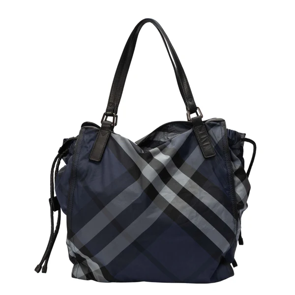 Burberry Blue Mega Check Nylon & Leather Buckleigh Tote
