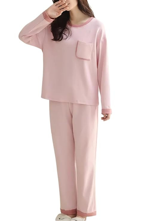 Celary Korean Style Women’s Night Suit|| Cute Printed Pajama Set with Long Sleeve Top & Pants|| Soft Cotton Loungewear || Cotton Blend Night Dress