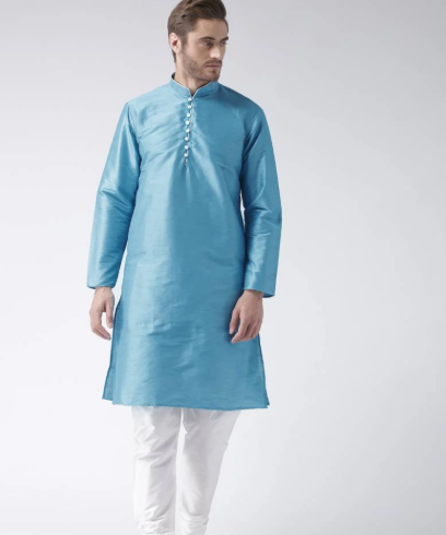 Multicoloured Blended Solid Kurta Sets