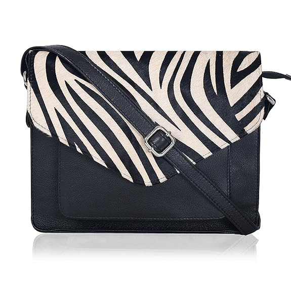 Ozora Handmade Leather Flapover Crossbody Purse for Women with Adjustable Strap & Overflap Snap Closure Tote/Bag