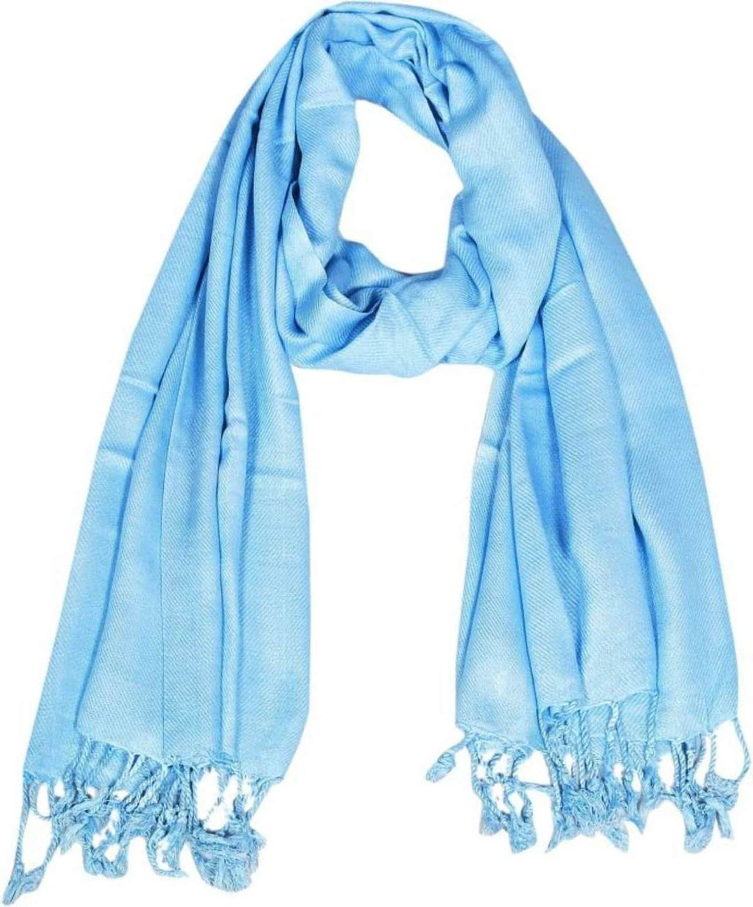 Storeadil Solid Cotton Blend Men & Women Light Blue Stole