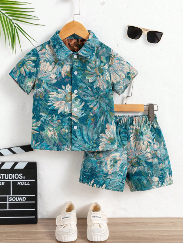 Baby Boys & Baby Girls Casual T-shirt Shorts (MULTICOLUR)