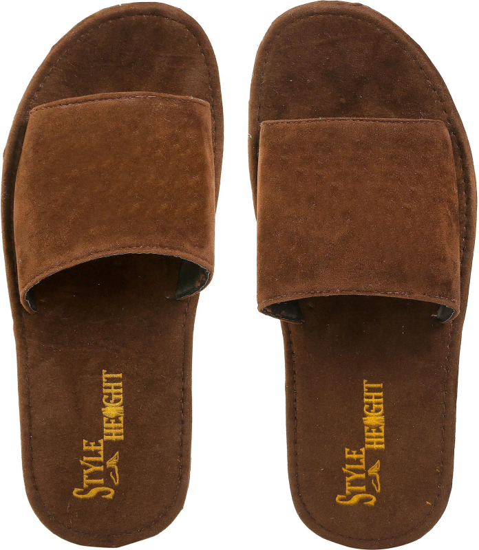 Brown Men's Fur Slipper