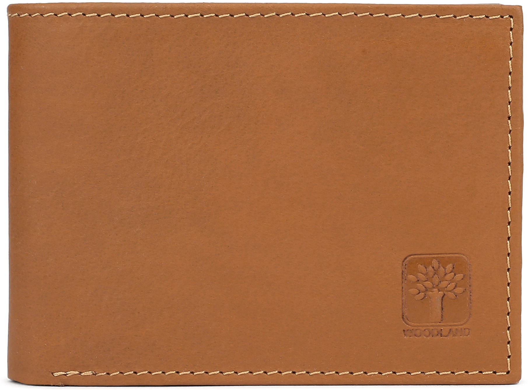 WOODLAND Men Casual Tan Genuine Leather Wallet (3 Card Slots)