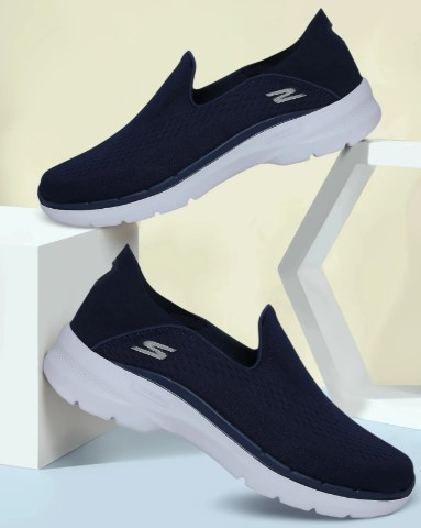 Skechers GO WALK 6 - TRAVERSE Walking Shoes For Men (Navy , 7)