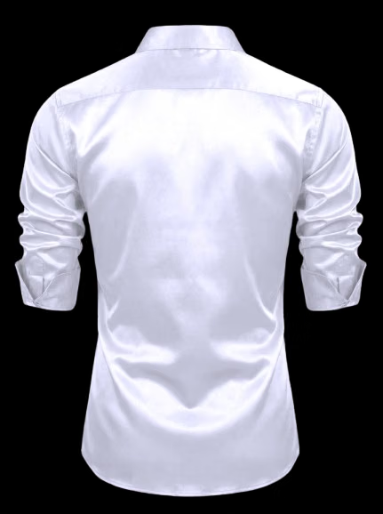 Satin Regular Fit Printed Full Sleeves Men's Casual Shirt - White ( Pack of 1 )