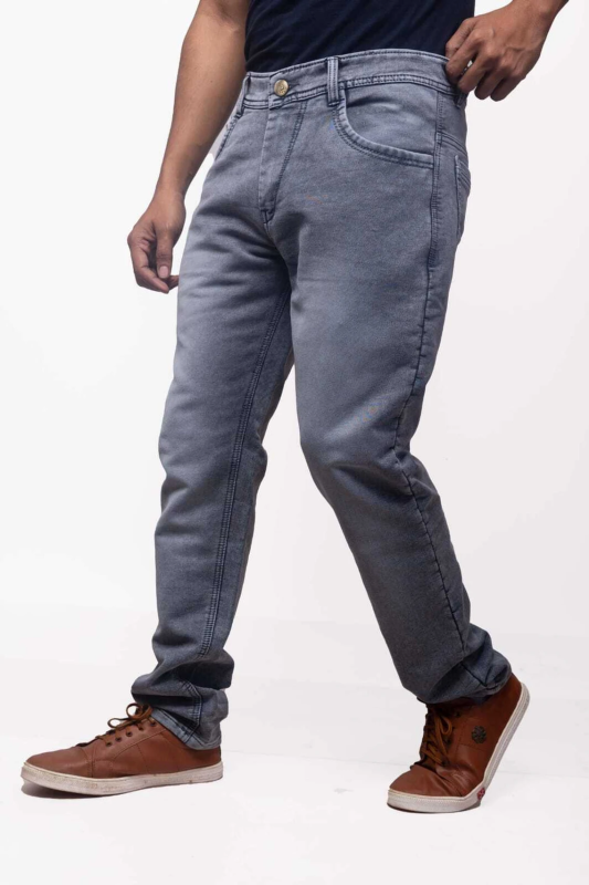 Men Regular Mid Rise Grey Jeans