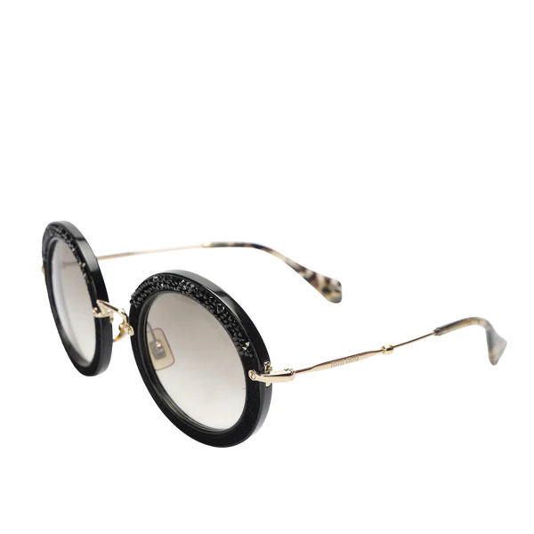 Miu Miu Black Round Sunglasses