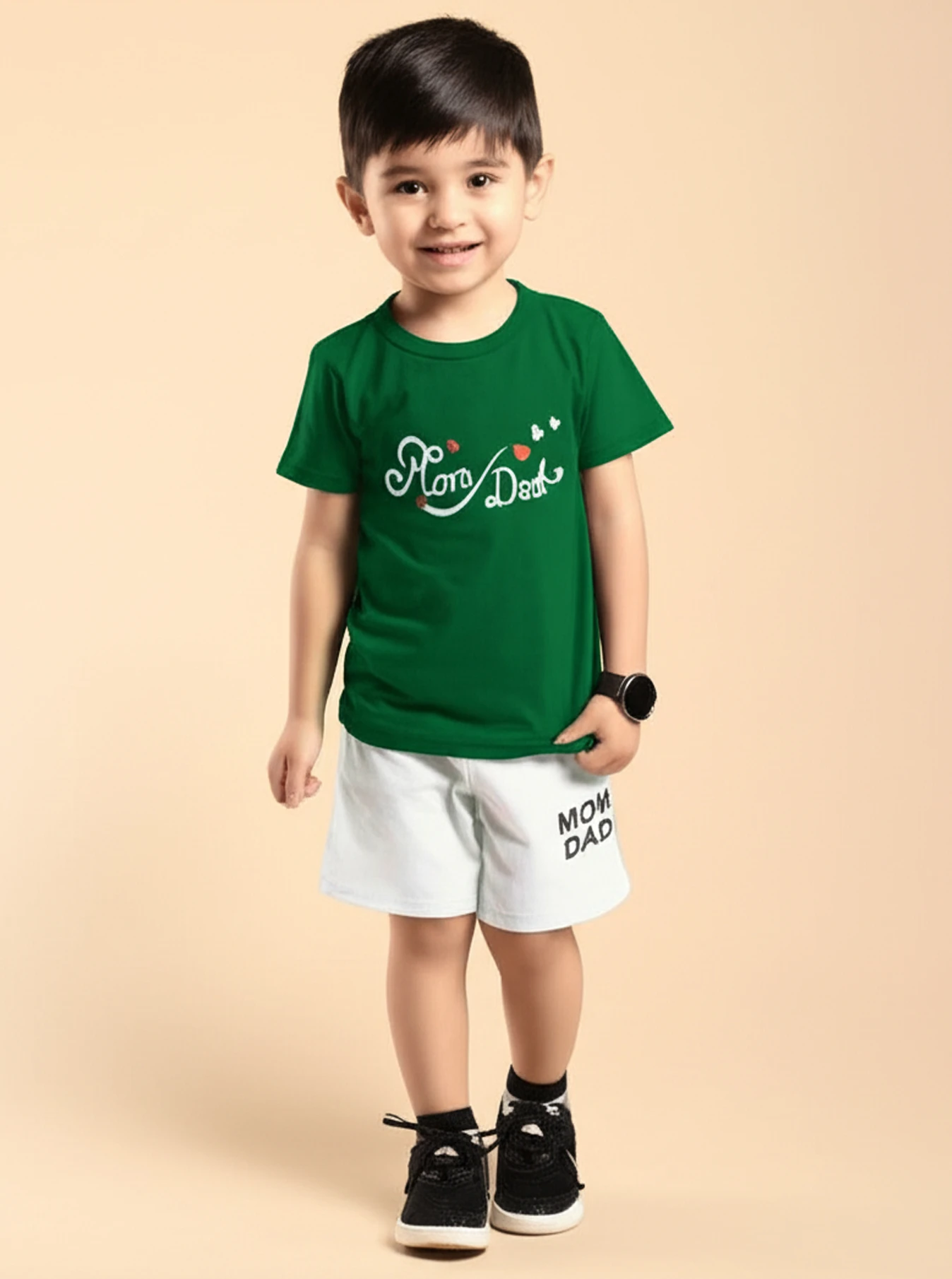 Tashifa Baby Boys & Baby Girls Printed Cotton Blend Regular T Shirt