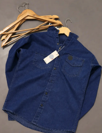 Denim Dubble Pocket Flab Shirts for Men Standout in Style