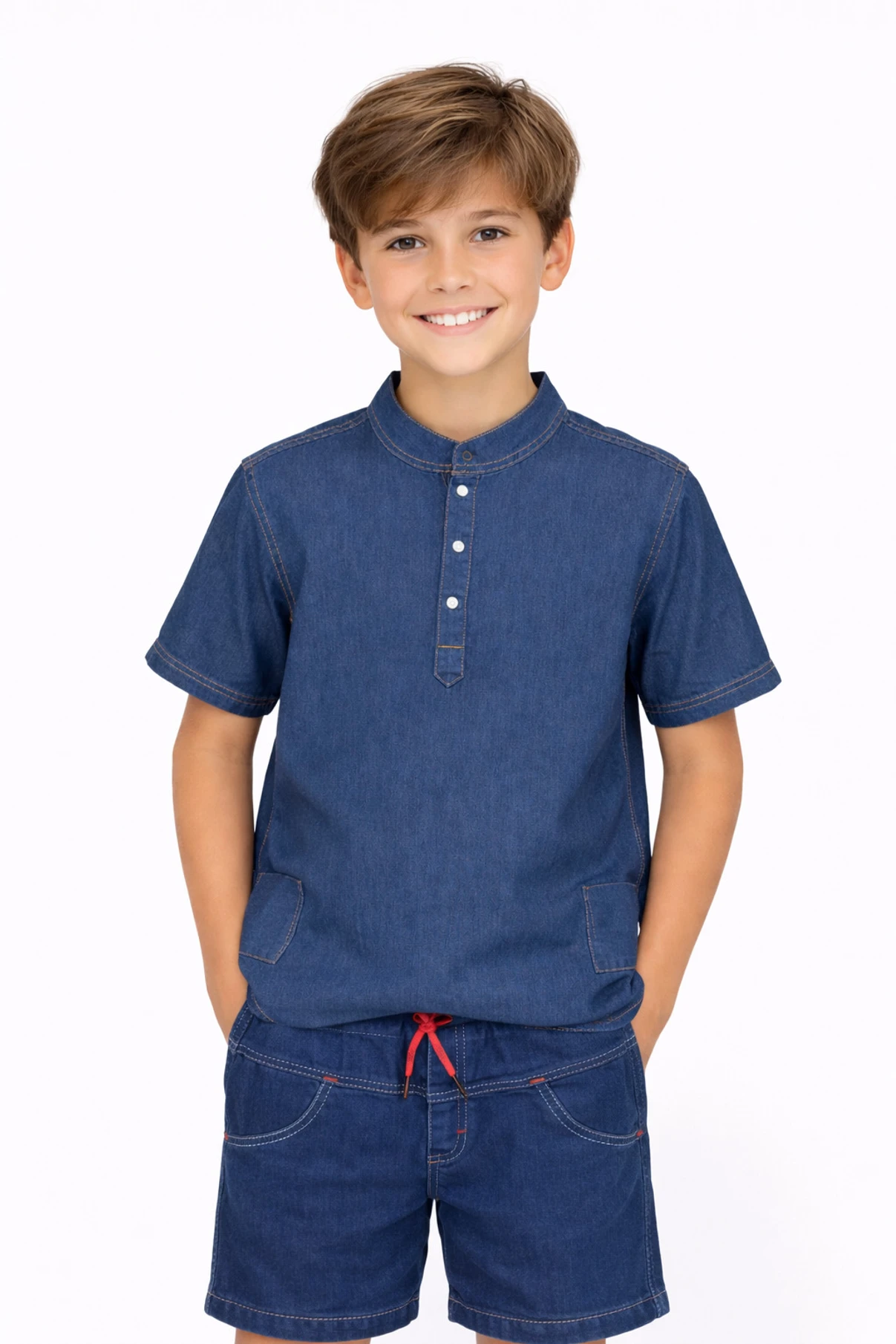AH Zeeshan Boys Casual Kurta Shorts
