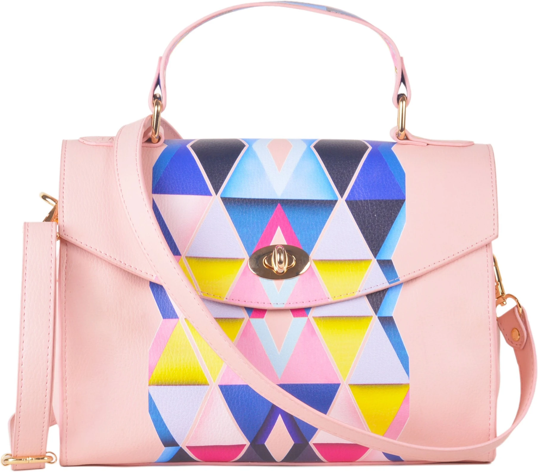 JAV Women Pink, Multicolor Handbag