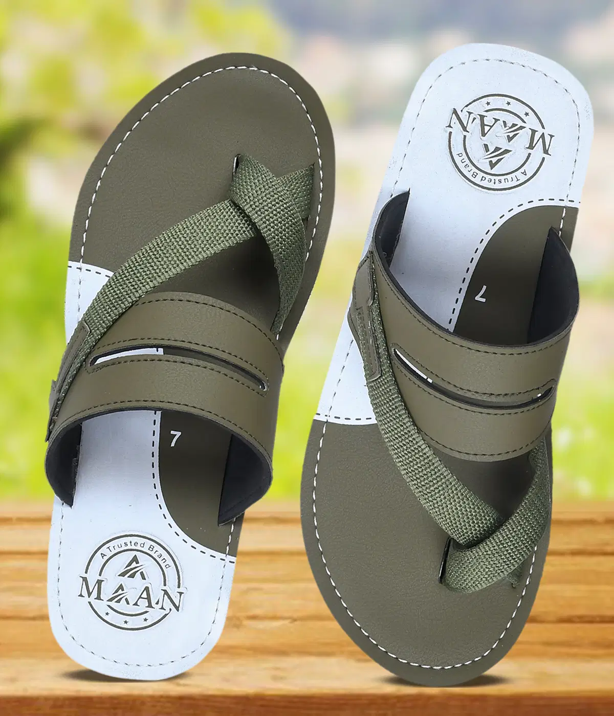 Green Men's Thong Flip Flop