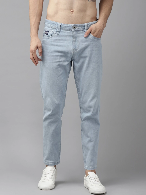 Men Regular Mid Rise Blue Jeans