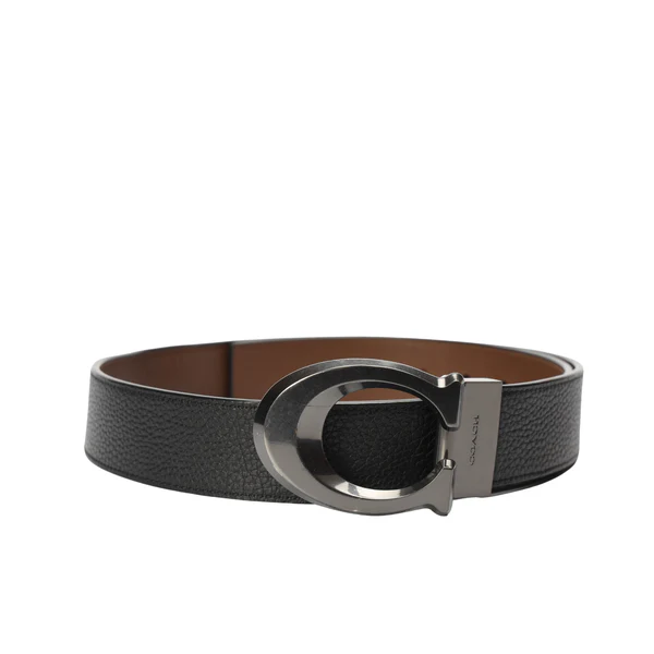 Coach Signature Buckle Cut To Size Reversible Belt