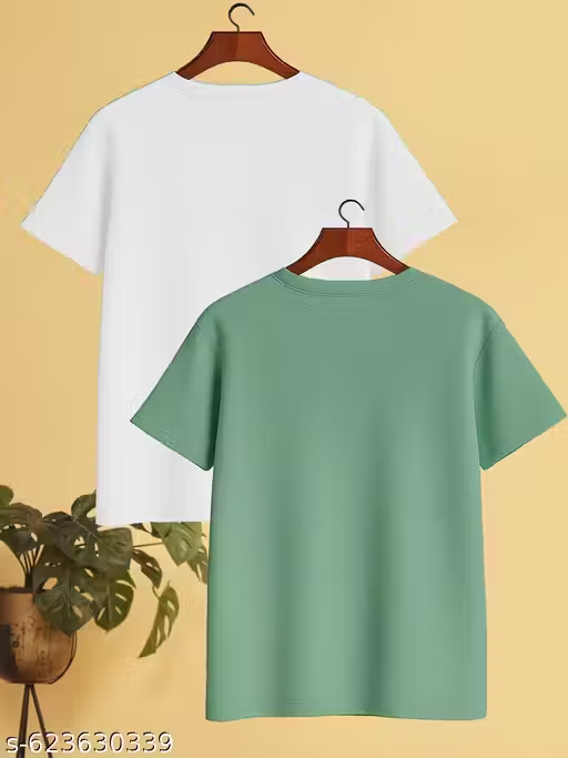 Solid Design Round Neck Tshirt Combo For Men