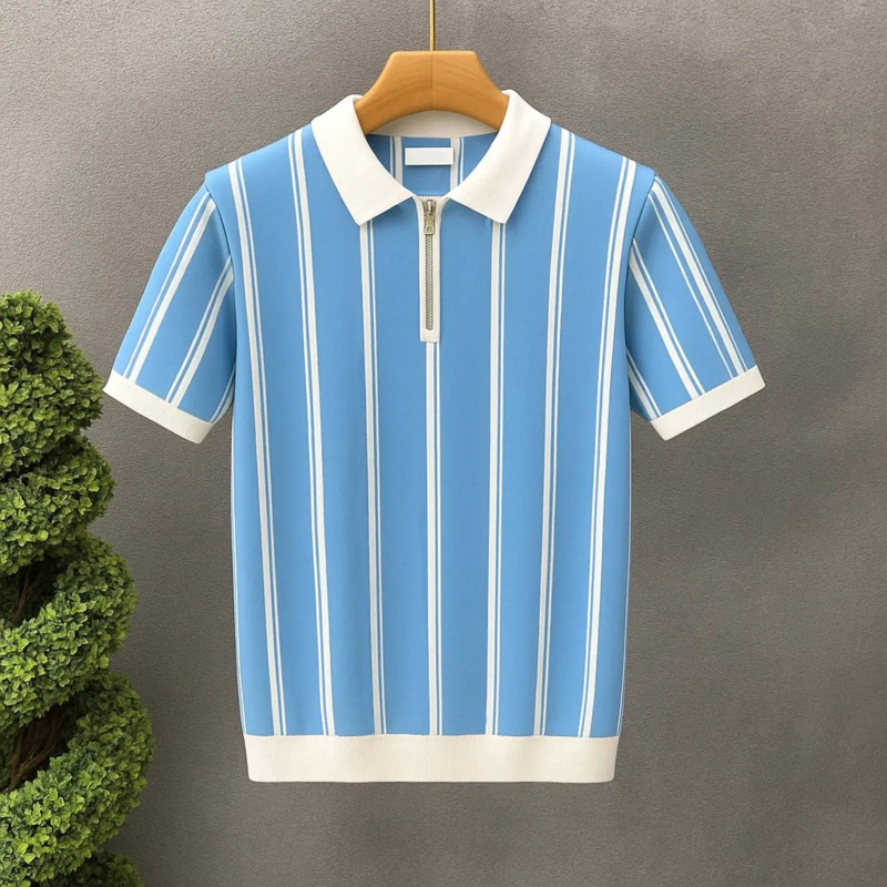 Men Cotton Blend Regular Fit Printed T-Shirt ( Blue )