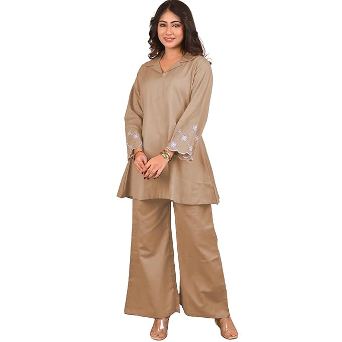SHIENZY Women Kurta with Pants | Stylish Co-Ord Set for Women | Straight Kurta Set | Short Kurti and Pant Latest Traditional & Casual Kurti Set