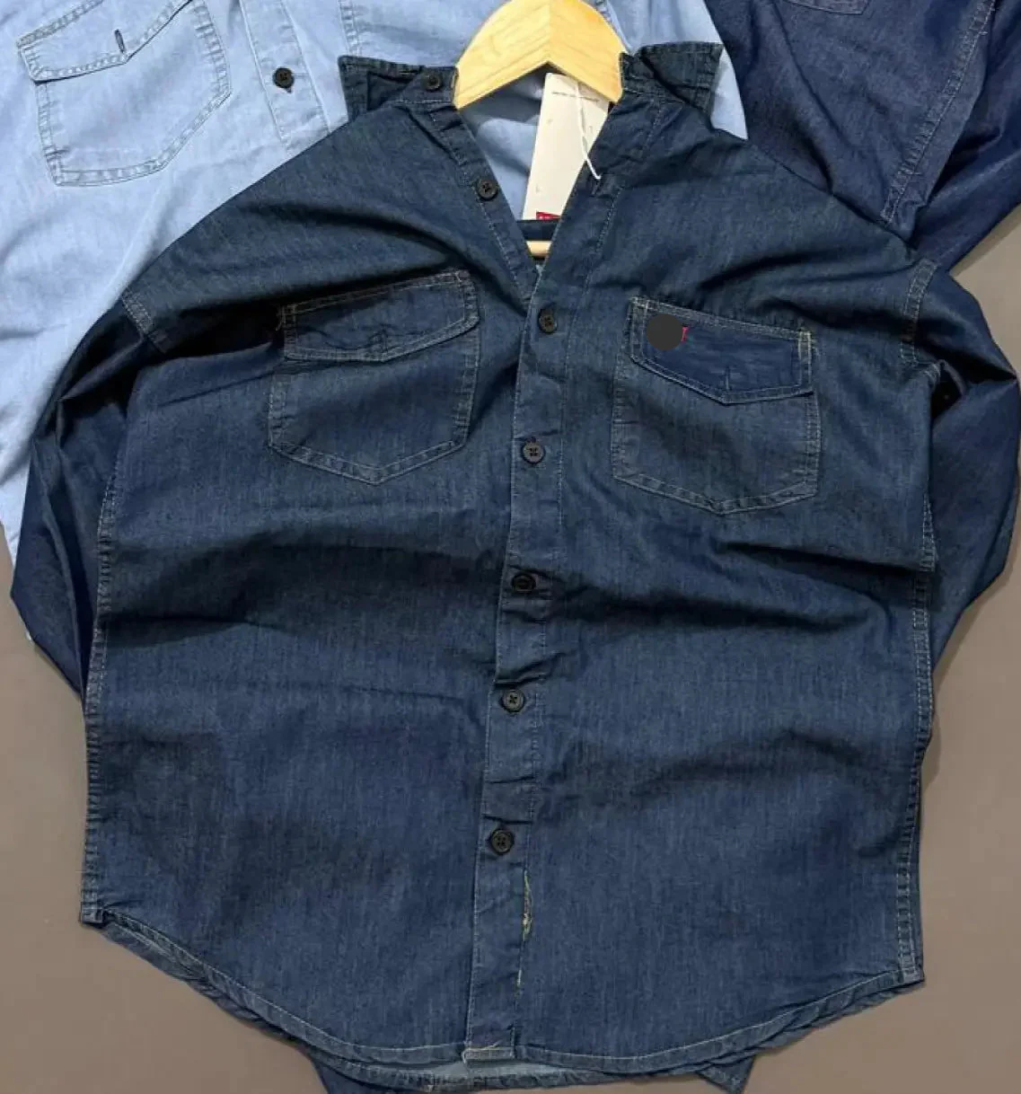 Denim Dubble Pocket Flab Shirts for Men Standout in Style