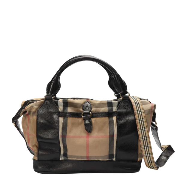 Burberry Nova Check Black/Beige Convertible Satchel