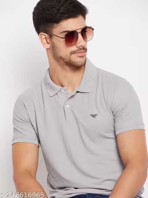 Men's Cotton Half Sleeves Solid Polo T-shirt