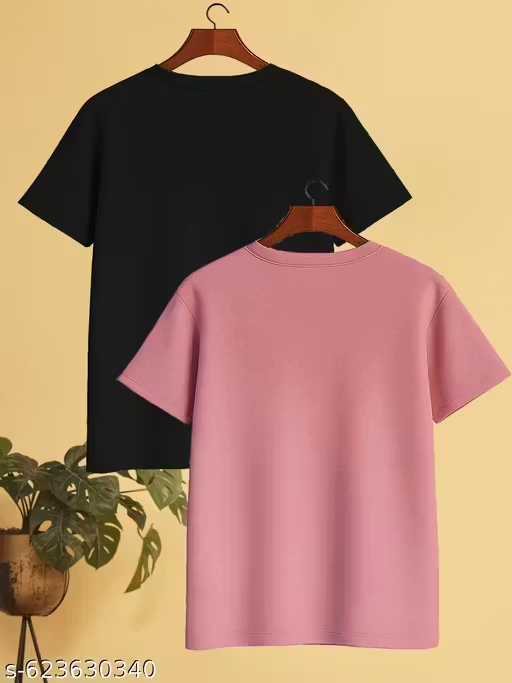 Solid Design Round Neck Tshirt Combo For Men