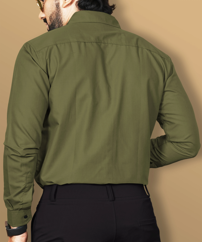 VeBNoR Men Regular Fit Solid Spread Collar Casual Shirt