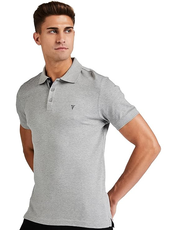 Van Heusen Men’s Polo T-Shirt | Athleisure |Ultra Soft Handfeel | Lightweight | Regular Fit| Short Sleeve| Breathable Fabric | Activewear| Solid Colors |Style 60033|Available in Pack of 1 & 2