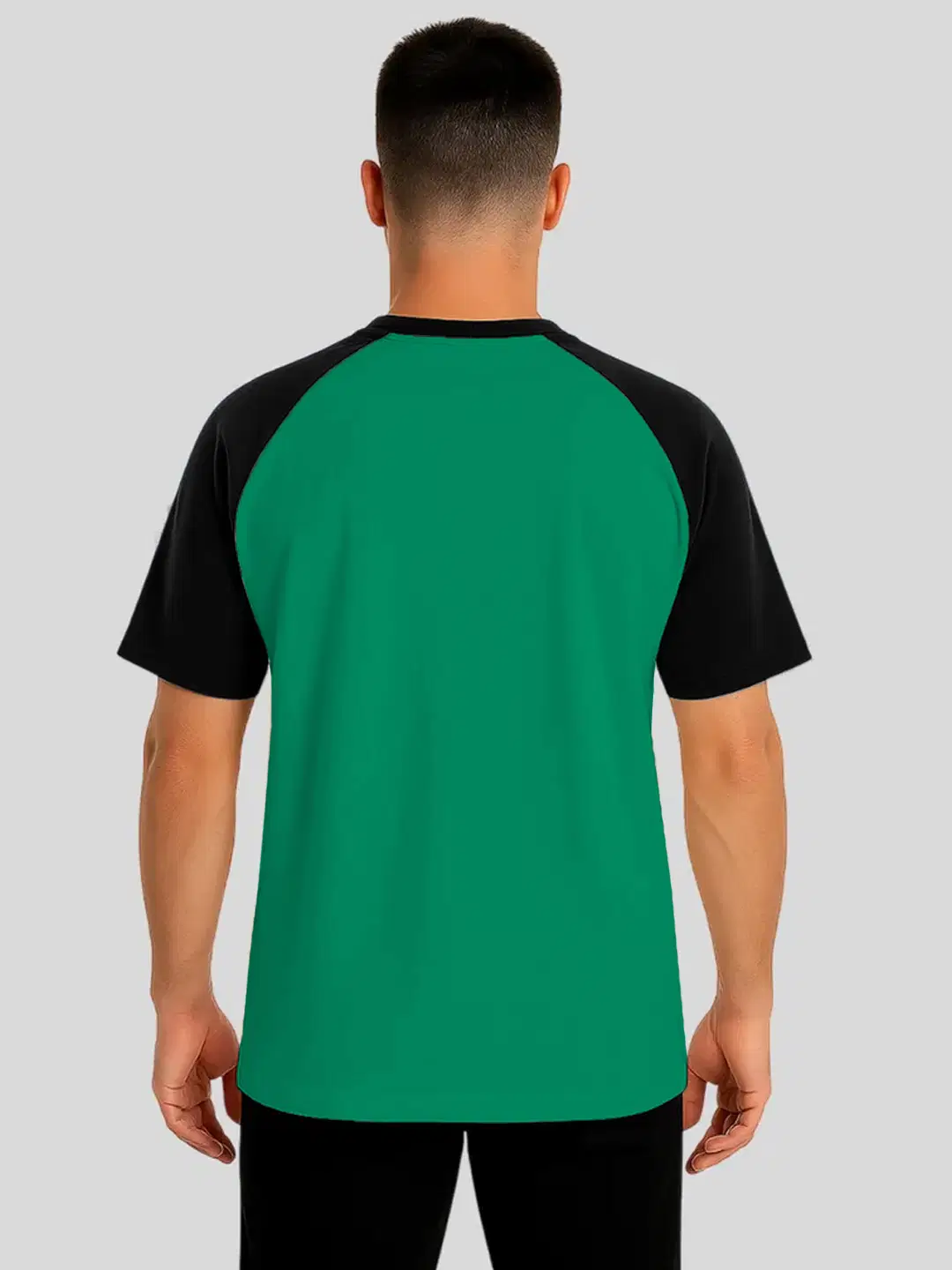 Men Cotton Blend Oversized Fit Printed T-Shirt ( Green )