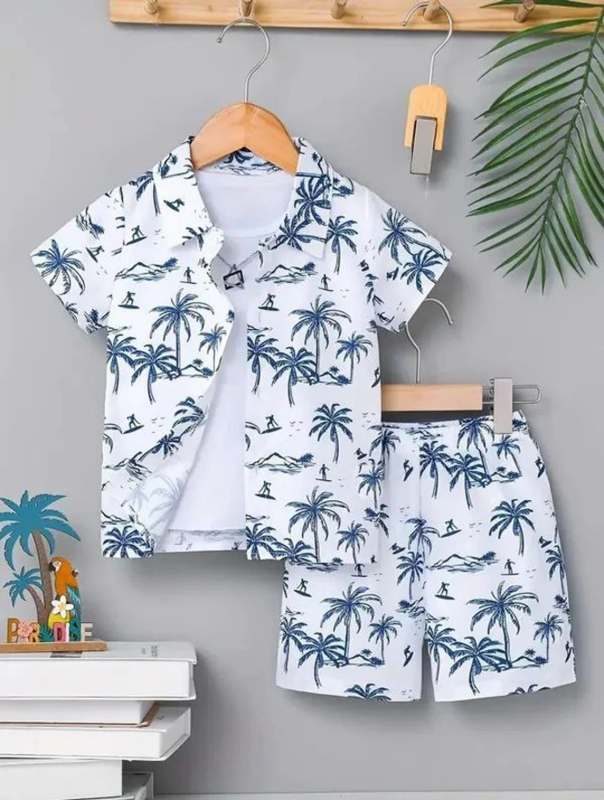 CREATION Baby Boys & Baby Girls Casual Shirt Shorts (BLUE)