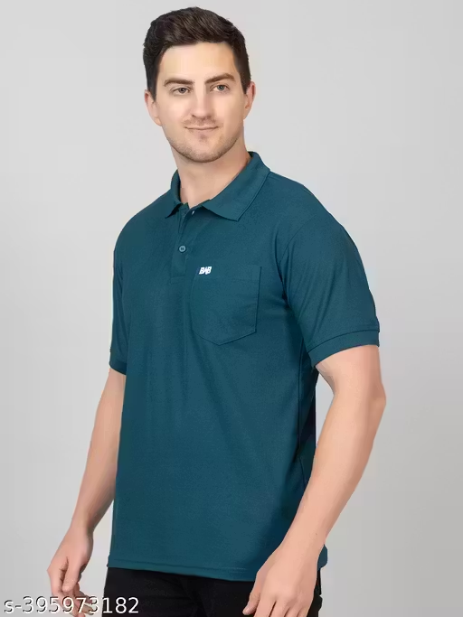 men polo t shirt| collar tshirt for men| men polo neck t shirt - Teal
