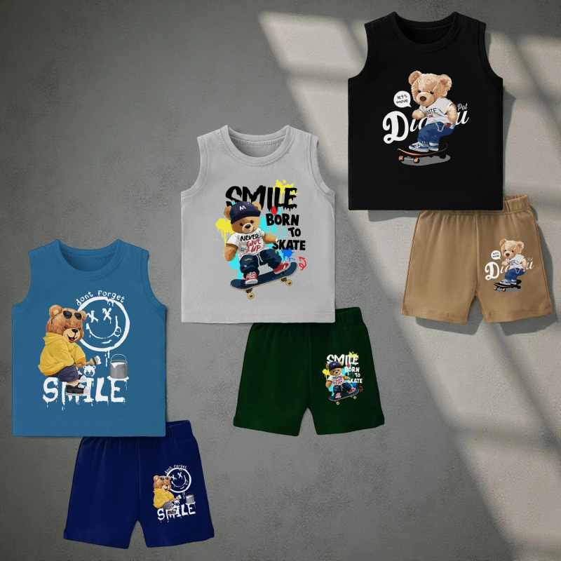 Baby Boys & Baby Girls Casual T-shirt Shorts (Multicolor)