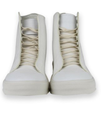 Ivory Canvas Hi Top Sneakers